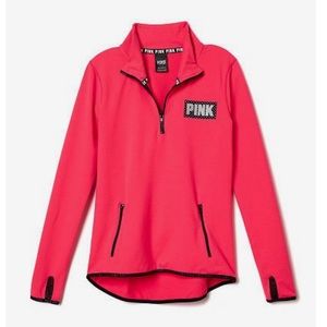 💗 PINK Reflective Fleece Half ZIP Size: S